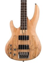 LTD Spalted Maple Natural Satin Left-handed Bass Guitar