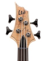 LTD Spalted Maple Natural Satin Left-handed Bass Guitar