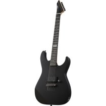 E-II M-I THRU NT Electric Guitar, Black Satin