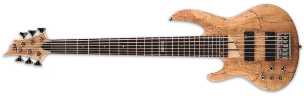 LTD Natural Satin 6 String Bass Guitar Left-Handed