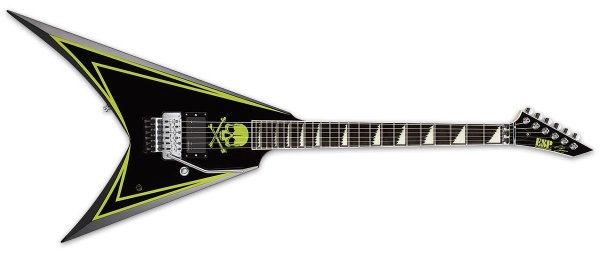 Alexi Laiho Signature Series Alexi Greeny model in Black finish with lime green