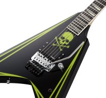 Alexi Laiho Signature Series Alexi Greeny model in Black finish with lime green