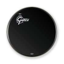 24" Offset Logo Ebony Bass Drum Head