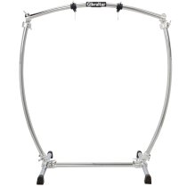 Large Curved Chrome Gong Stand