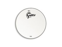 20″ White Center Logo Bass Drum Head