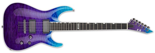 Solid Body 6-String Electric Guitar, Blue-Purple Gradation