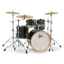 Catalina Maple 5 Piece Shell Pack w/ 22″ Bass Drum, Black Stardust