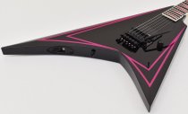 Alexi Laiho Sawtooth Japan Custom Shop Guitar, Black with Pink Pinstripe