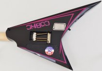 Alexi Laiho Sawtooth Japan Custom Shop Guitar, Black with Pink Pinstripe