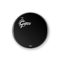 18" Gretsch Offset Logo Ebony Bass Drum Head