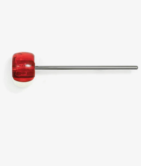 6.25" Red Acrylic / Felt Bass Drum Beater