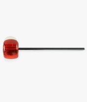 6.25" Red Acrylic / Felt Bass Drum Beater