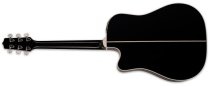 Dreadnought Acoustic Electric Guitar With Case, Black