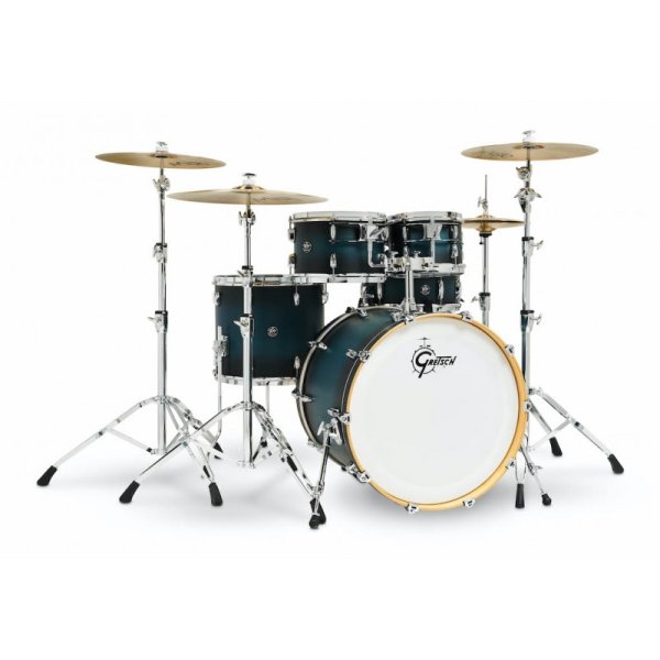 Renown Series 5-Piece Drum Set, Satin Antique Blue Burst