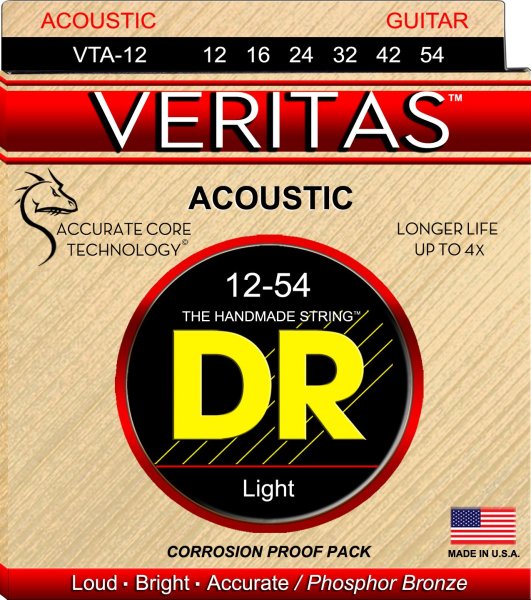 Veritas Acoustic Guitar Strings, Light (12-54)