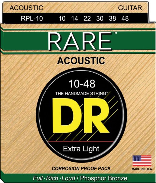 Rare Acoustic Guitar Strings, Extra Light (10-48)