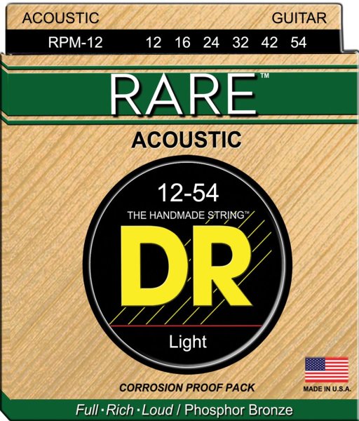 Rare Acoustic Guitar Strings, Light (12-54)