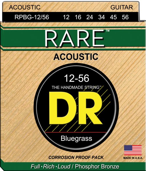 Rare Acoustic Guitar Strings, Bluegrass (12-56)