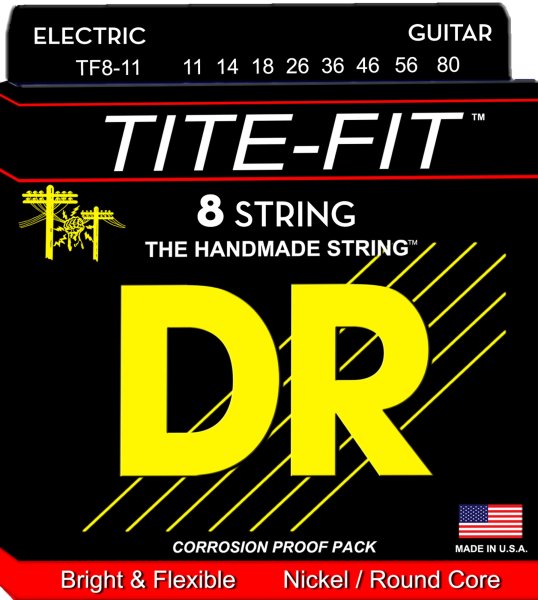 Tite-fit 8-string Electric Guitar Strings, Extra Heavy (11-80)