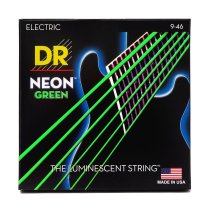 Neon Green Coated Electric Guitar Strings, Light - Heavy (9-46)