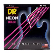 Neon Pink Coated Bass Strings, Medium (45-105)