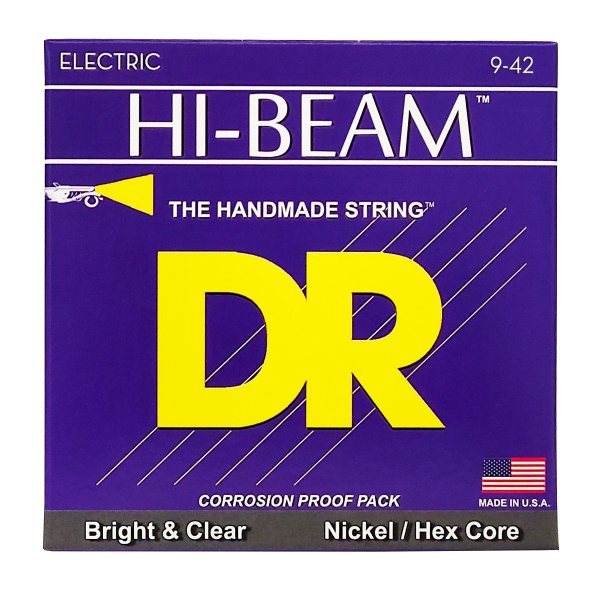 Hi-beam Electric Guitar Strings, Light (9-42)