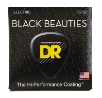 Black Beauties Coated Electric Guitar Strings, Big - Heavy (10-52)