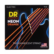 Neon Orange Coated Electric Guitar Strings, Light (9-42)