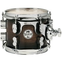 Concept Series Maple Exotic 7"x8" Suspended Tom, Walnut to Charcoal Burst