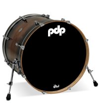 18″ X 22″ Concept Maple Exotic Bass Drum, Charcoal Burst Over Walnut