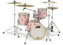 New Yorker 4-Piece Drum Shell Pack 16″ Bass Drum, Pale Rose Sparkle