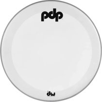 18″ White Coated Kick Resonant Logo Head