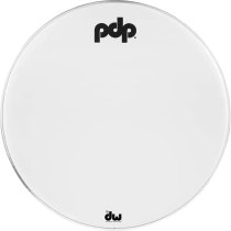 20" White Coated Kick Resonant Logo Head