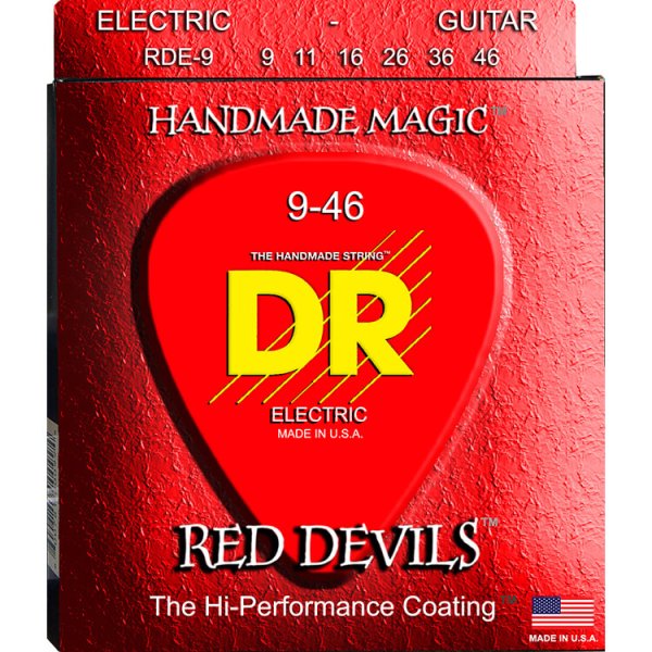 Red Devils Coated Electric Guitar Strings, Light - Heavy (9-46)