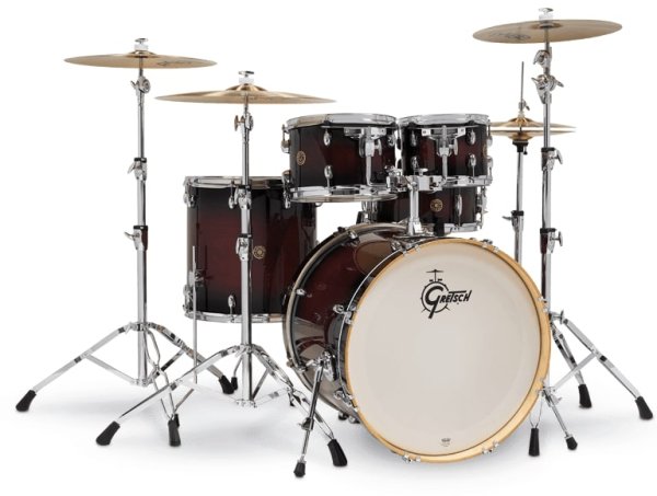 Catalina Maple 5 Piece Shell Pack w/ 22" Bass Drum, Deep Cherry Burst