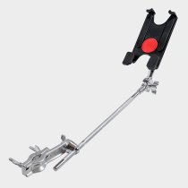 Tablet Mount With Long Boom Arm And Grabber Clamp