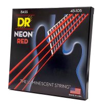 Neon Red Bass Strings, Medium (45-105)