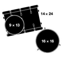 Renown 3-Piece Maple Drum Shell Pack, Piano Black