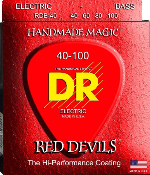 Red Devils Coated Bass Strings, Light (40-100)