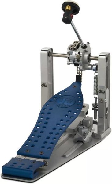 Machined Chain Drive Single Bass Drum Pedal, Blue