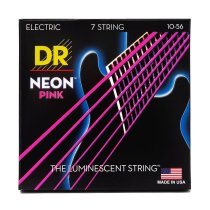 Neon Pink K3 Coated Nickel Plated 7-String Electric Guitar Strings, Medium (10-56)