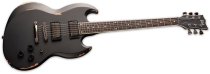 Volsung Electric Guitar, Distressed Black Satin