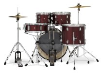 Center Stage 5-piece Complete Drum Set with Cymbals & Throne, Ruby Red Sparkle