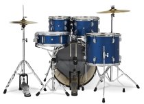 Center Stage 5-piece Complete Drum Set with Cymbals & Throne, Royal Blue Sparkle