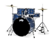 Center Stage 5-piece Complete Drum Set with Cymbals & Throne, Royal Blue Sparkle