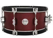 Concept Maple Snare Drum 6.5″ x 14'', Ox Blood Stain with Ebony Stain Hoops