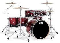 Concept Maple 7-Piece Maple Shell Pack, Red To Black Fade Lacquer