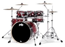 Concept Maple 7-Piece Maple Shell Pack, Red To Black Fade Lacquer