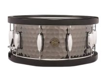 Full Range Hammered Black Steel Snare 14″ x 6.5″ With Wood Hoops