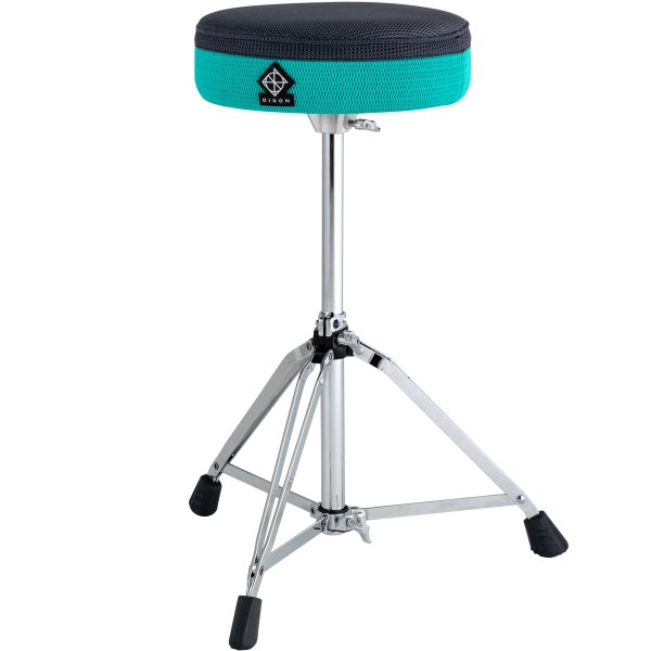 Black Teal Round Drum Throne